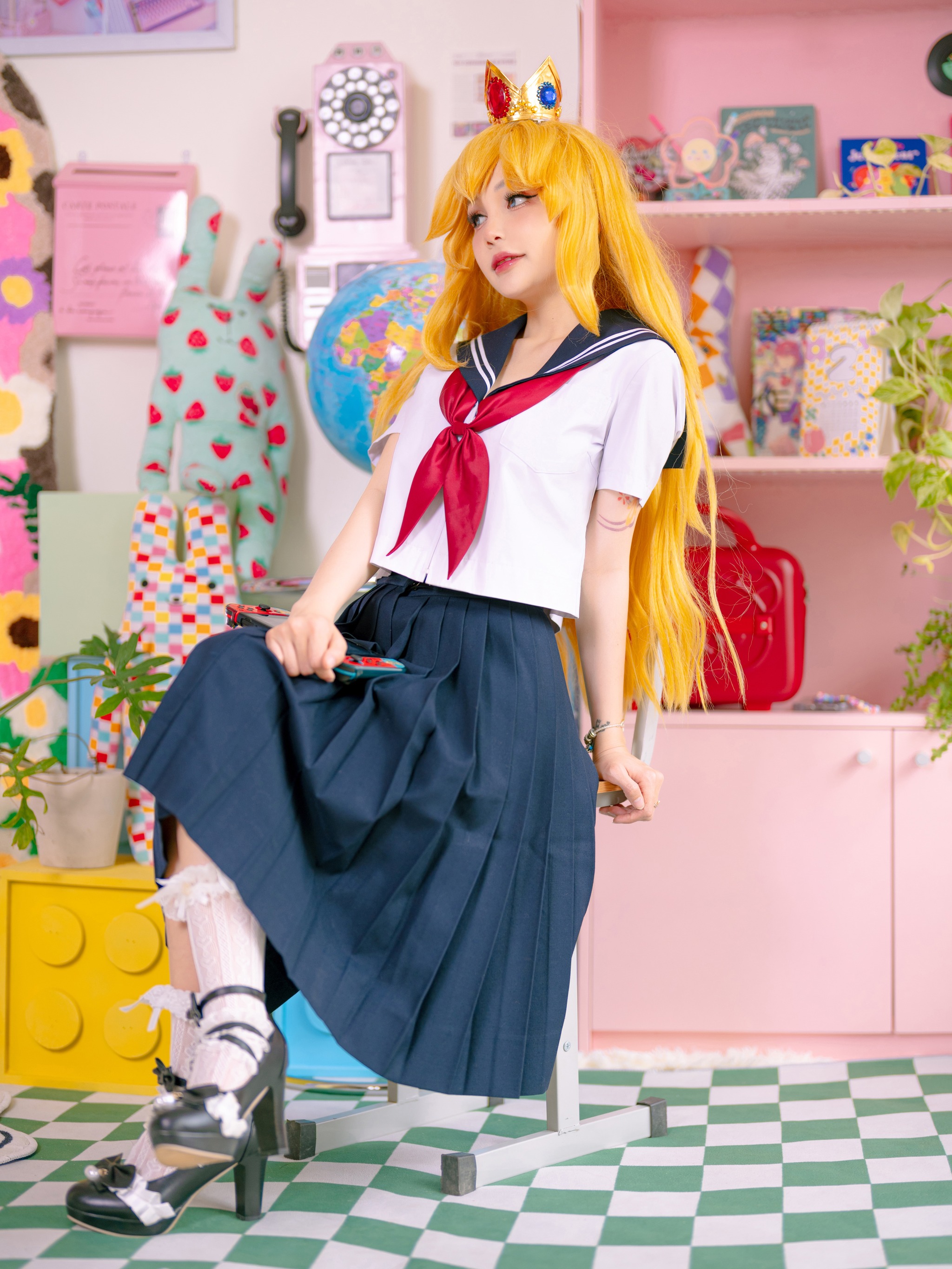 图片[1]-Joyce Lin2x – NO.041  Peach School Girl[54P]-XikXak